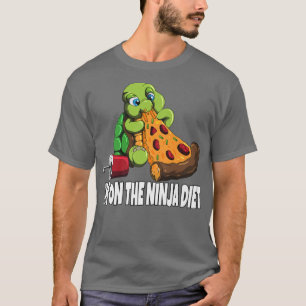 Schildkröte isst Pizza, die ich auf der Ninja-Diät T-Shirt
