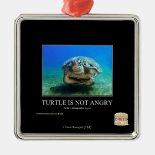 Schildkröte ist nicht wütend ornament aus metall