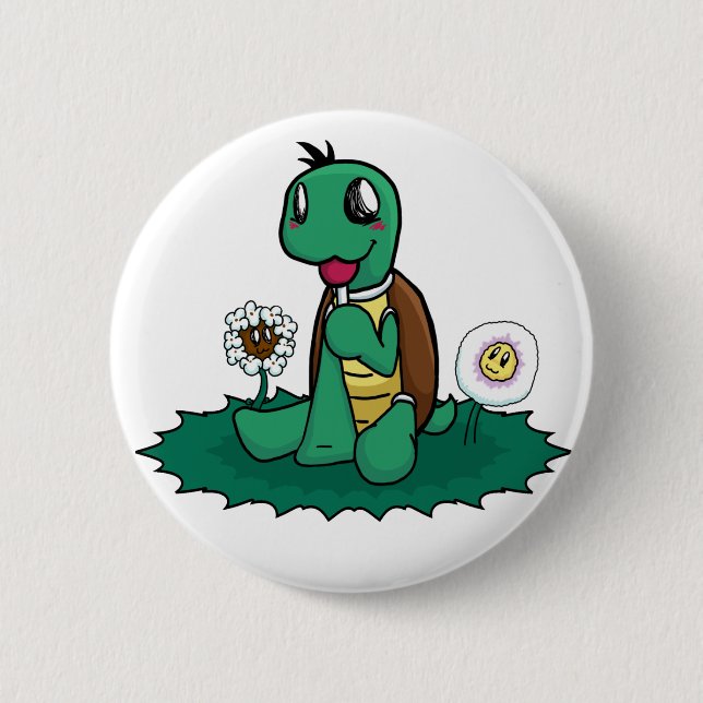 Schildkröte-Knopf Button (Vorderseite)