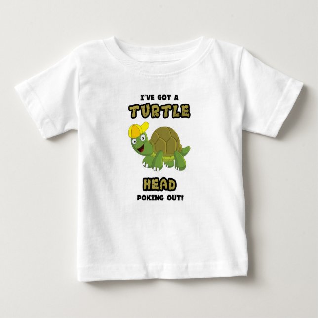 Schildkröte-Kopf, der heraus stößt Baby T-shirt (Vorderseite)