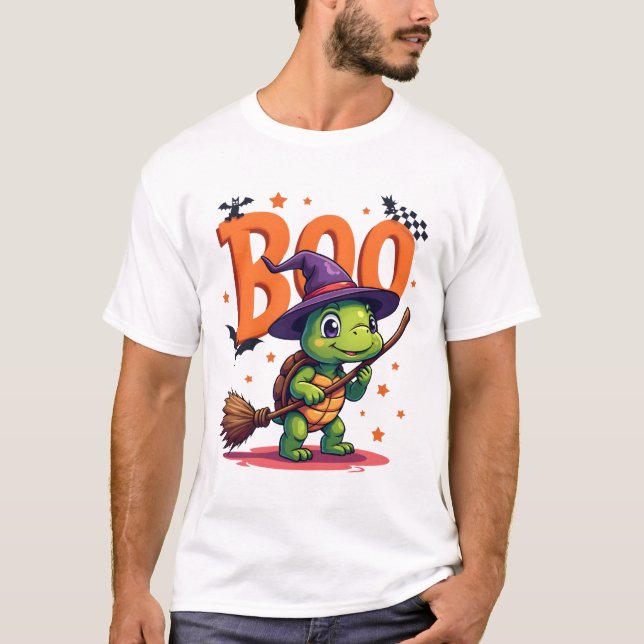 Schildkröte Landschildkröte Buh Hexe Süßes oder Sa T-Shirt (Vorderseite)