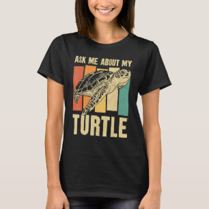 Schildkröte Landschildkröte Retro Vintage Frag Mic T-Shirt