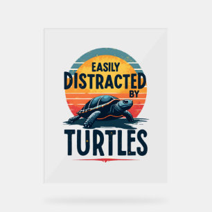 Schildkröte Leicht Ablenkbar Von Schildkröten Meer Acrylschild