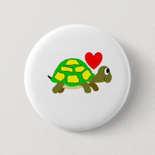 Schildkröte-Liebe-Knopf Button