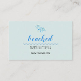 Schildkröte-Logo-Strandthema Visitenkarte