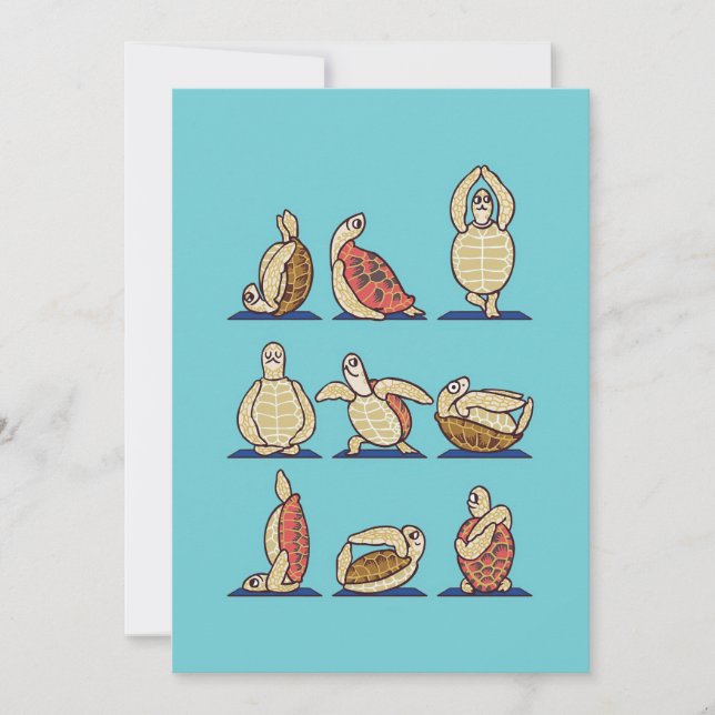 Schildkröte Lover Green Sea Turtle Yoga Save The Date (Vorderseite)