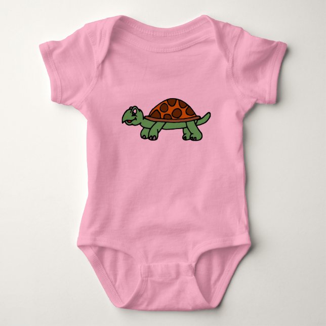 Schildkröte Lustig Baby Strampler (Vorderseite)