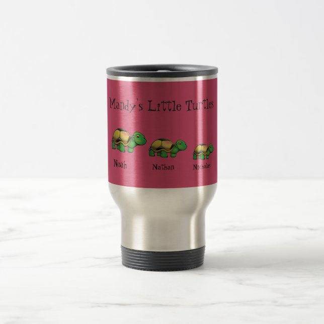 Schildkröte-Mama-Kaffee-Reise-Tasse Reisebecher (Mittel)