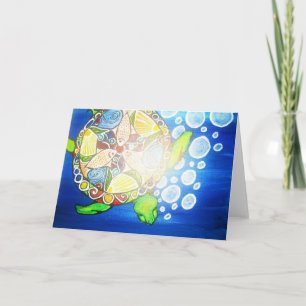 Schildkröte-Mandala-Gruß-Karte Karte