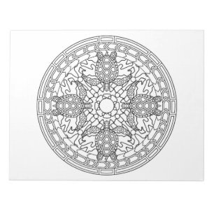 Schildkröte-Mandala-Malbuch-Auflage Notizblock