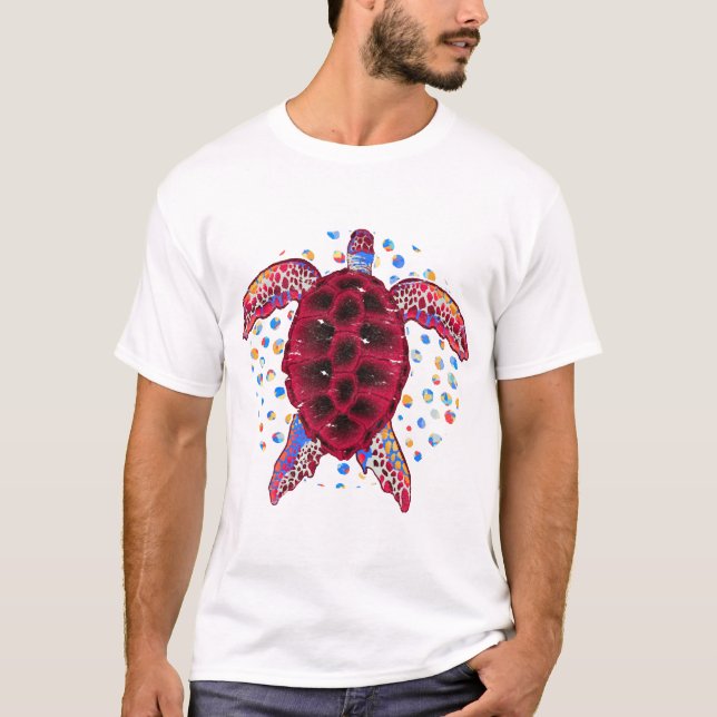 Schildkröte Meerestier Geschenk Schildkröte T-Shirt (Vorderseite)