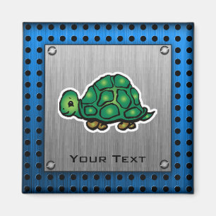 Schildkröte; Metallaussehen Magnet