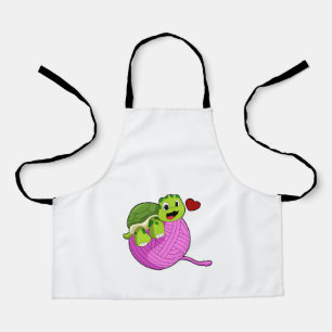 Schildkröte mit Ball of Wool Schürze