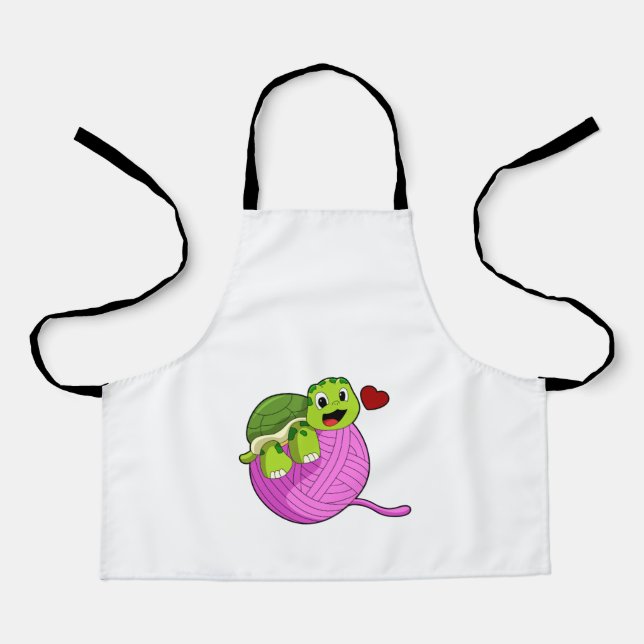 Schildkröte mit Ball of Wool Schürze (Vorderseite)