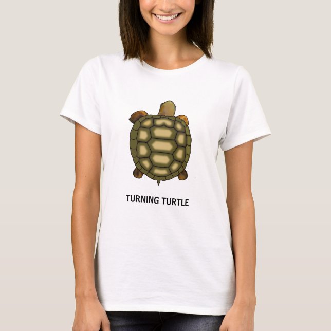 Schildkröte mit bearbeitbarem T - Shirt (Vorderseite)