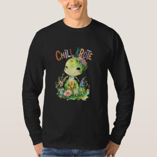 Schildkröte mit Blume niedliche Schildkröten abges T-Shirt