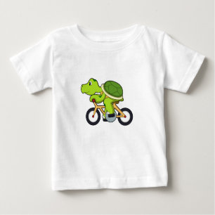 Schildkröte mit Fahrrad.PNG Baby T-shirt