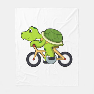 Schildkröte mit Fahrrad.PNG Fleecedecke