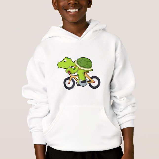 Schildkröte mit Fahrrad.PNG Hoodie (Vorderseite)