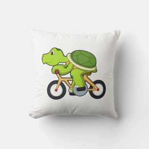 Schildkröte mit Fahrrad.PNG Kissen