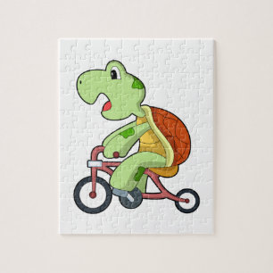 Schildkröte mit Fahrrad Puzzle