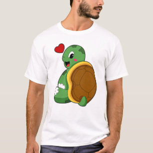 Schildkröte mit Herz T-Shirt