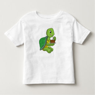 Schildkröte mit Kuchen Kleinkind T-shirt