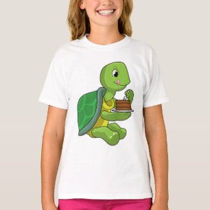 Schildkröte mit Kuchen T-Shirt