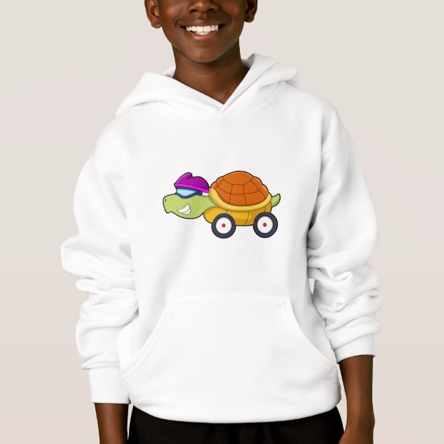 Schildkröte mit Muschel als Auto Hoodie (Vorderseite)