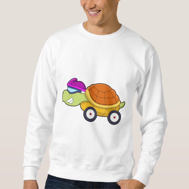 Schildkröte mit Muschel als Auto Sweatshirt (Vorderseite)
