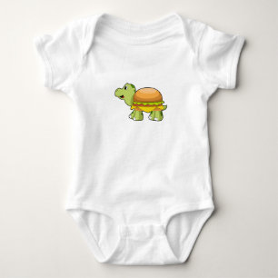 Schildkröte mit Muschel als Burger.PNG Baby Strampler