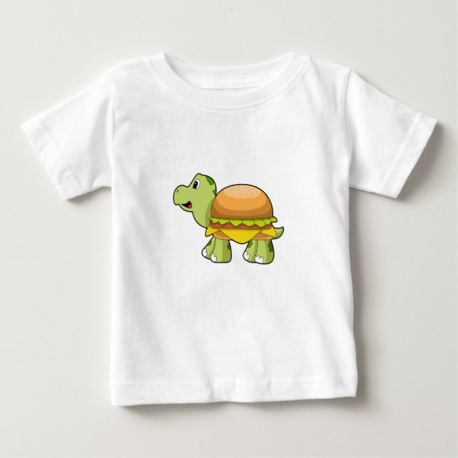 Schildkröte mit Muschel als Burger.PNG Baby T-shirt (Vorderseite)