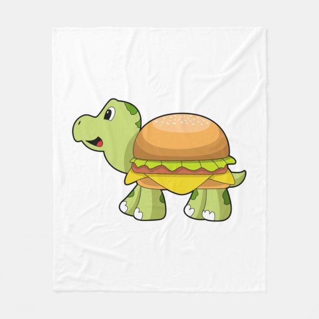 Schildkröte mit Muschel als Burger.PNG Fleecedecke (Vorderseite)