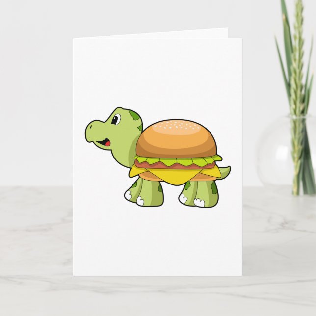 Schildkröte mit Muschel als Burger.PNG Karte (Vorderseite)