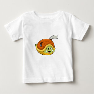 Schildkröte mit Muschel als Haus Baby T-shirt