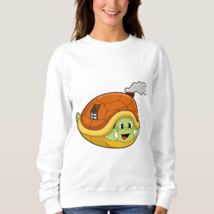 Schildkröte mit Muschel als Haus Sweatshirt