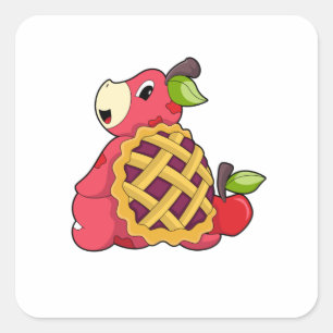 Schildkröte mit Muschel Quadratischer Aufkleber