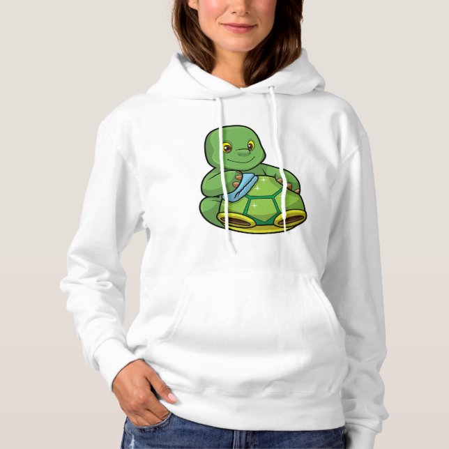 Schildkröte mit Muschel und Reinigen Hoodie (Vorderseite)