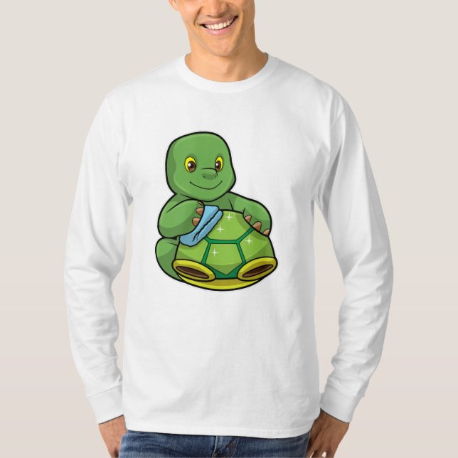 Schildkröte mit Muschel und Reinigen T-Shirt (Vorderseite)