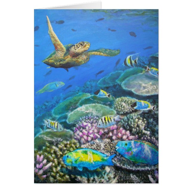 Schildkröte mit Papageienfisch (Vorne)