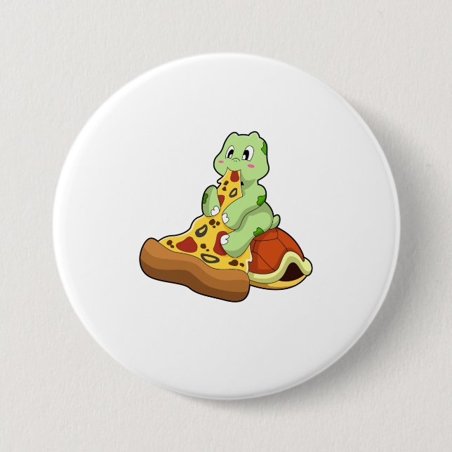 Schildkröte mit Pizza Button (Vorderseite)