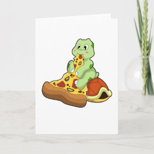 Schildkröte mit Pizza Karte