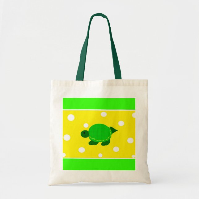 Schildkröte mit Polka Dots Tragetasche (Vorne)