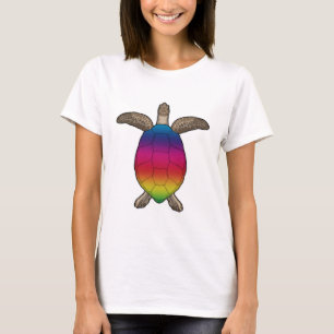 Schildkröte mit Regenbogenfarben T-Shirt