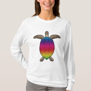 Schildkröte mit Regenbogenfarben T-Shirt