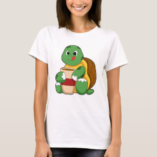 Schildkröte mit Tasse Kaffee T-Shirt