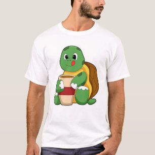 Schildkröte mit Tasse Kaffee T-Shirt