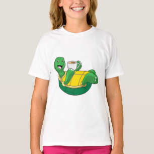Schildkröte mit Tasse Kaffee T-Shirt