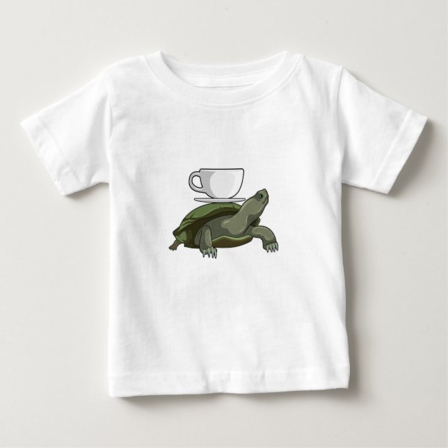 Schildkröte mit Teacup Baby T-shirt (Vorderseite)
