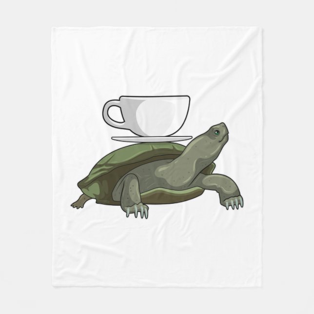 Schildkröte mit Teacup Fleecedecke (Vorderseite)